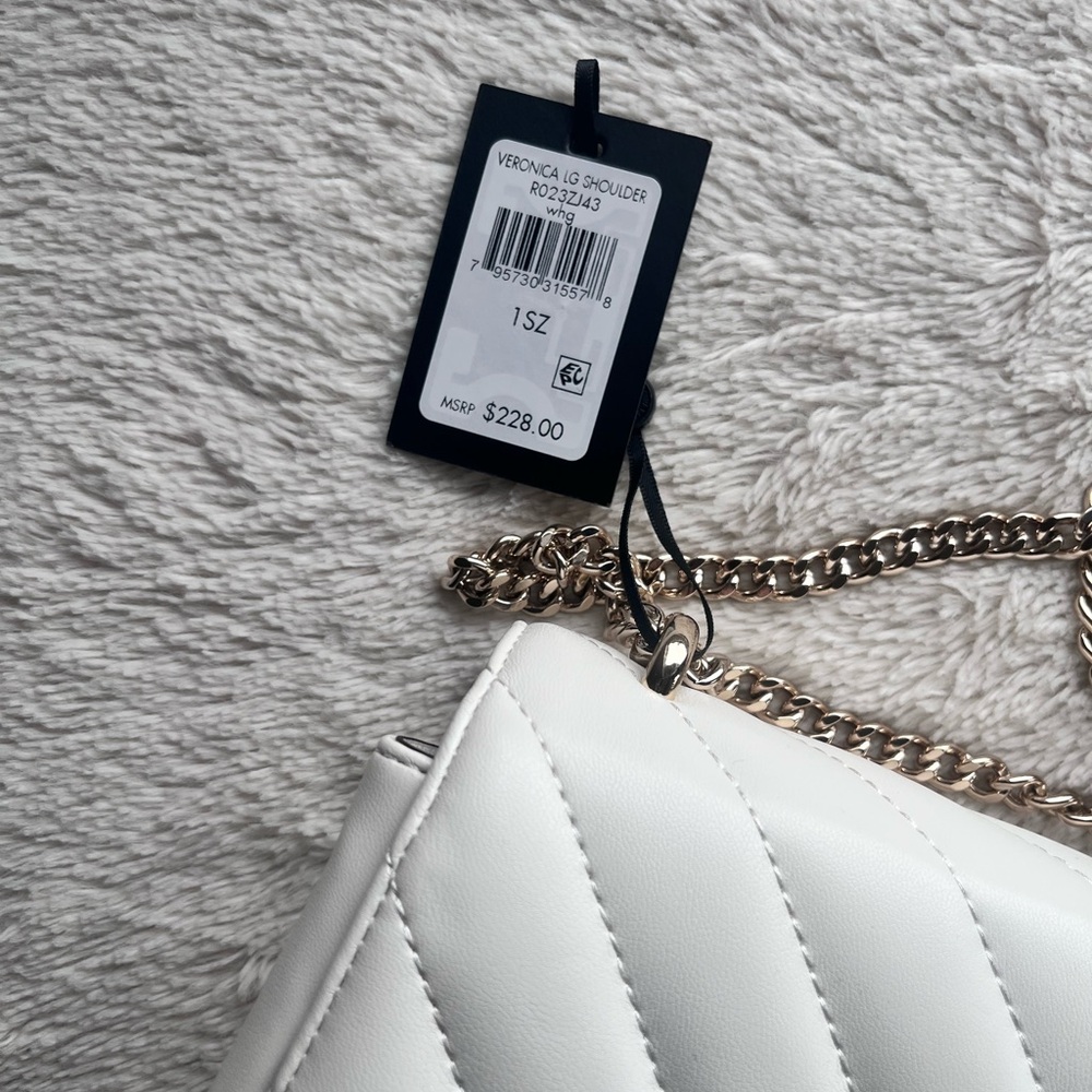 DKNY Cream Quilted Crossbody Bag - Picture 2 of 8